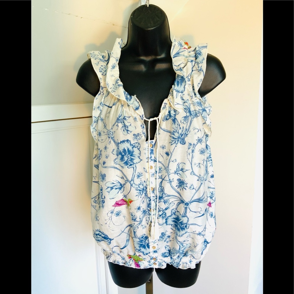 🛍 Joie top med birds& floral 38’ chest 25’ length